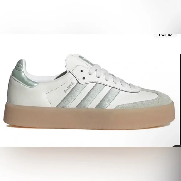 Adidas Sambas Off White Linen Green IG1947 Women's sneakers - Picture 1 of 5